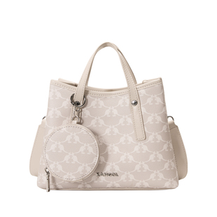 KANGOL老花小方包女包2025新款斜挎单肩包通勤休闲百搭手提水桶包