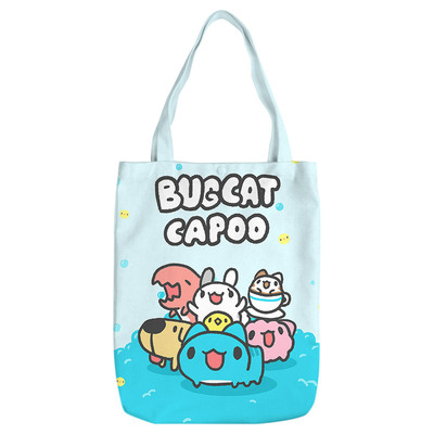 咖波貓貓蟲帆布购物袋手提单肩包