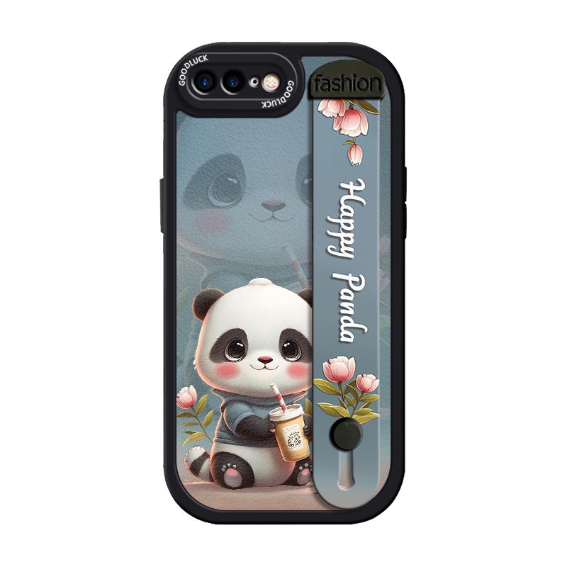 苹果7plus/8plus硅胶手机壳腕带