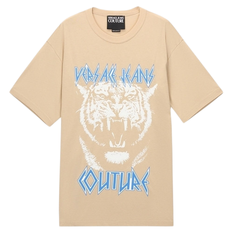 【季末优惠】VERSACE JEANS COUTURE 男士T恤时尚休闲圆领短袖