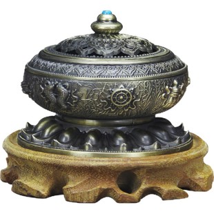 清修堂香炉尼泊尔銅合金仿古香熏炉居室盘香线香炉居家新款檀香炉