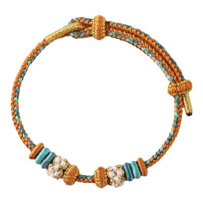 儒公子桃花结可穿珠手绳diy饰品