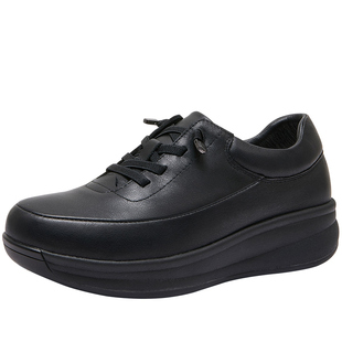 牛筋软底防滑厚底妈妈鞋真皮超软小羊皮女鞋中老年皮鞋休闲旅游鞋