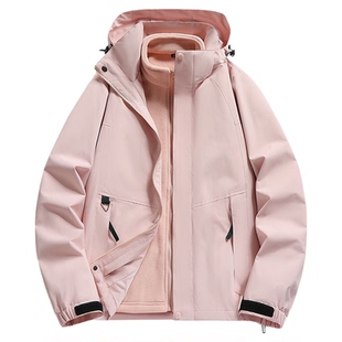 雪中飞三合一上衣夹克女冬季户外可拆卸登山服防风防水摇粒绒外套