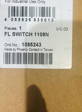 议价菲尼克斯超薄交换机，FL SWITCH 1108N订货号:1085243