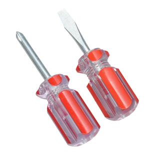 促销小萝卜头一字十字螺丝批短头汽修汽保工具两用螺丝刀两用起子