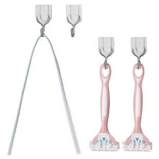 美丽雅粘钩免打孔强力粘胶墙壁挂物无痕挂钩厨房卫浴卧室门挂钩墙