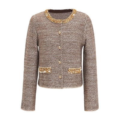 MOJO莫佐优雅小香风针织开衫