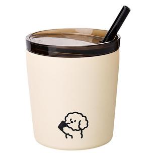 可爱迷你奶FUFU修狗保温杯男女学生办公室咖啡杯子大人孕妇吸管杯