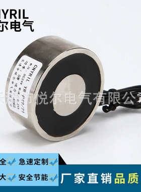 YR-P49/21电吸盘 吸力45KG直流吸盘式电磁铁 DC12V/24V长时间通电