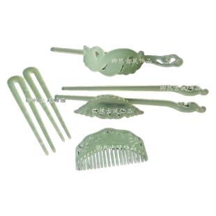 包邮汉服秦风战国袍头饰仿玉醋酸宋明制唐风插梳簪子汉代全套发饰