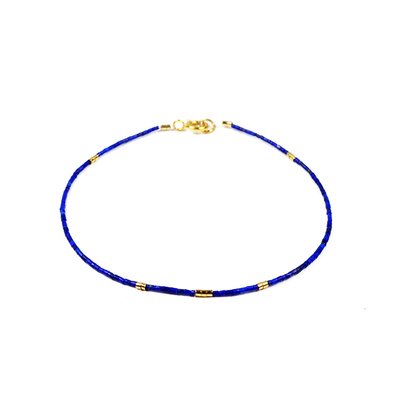 ciel原创天然青金石1mm无白14K