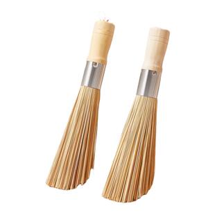 老式竹锅刷厨房专用刷子刷锅洗锅竹刷子扫帚丝瓜瓤商用天然刷