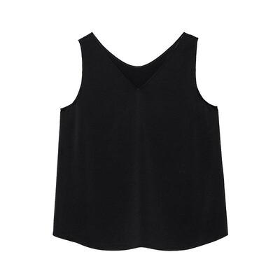 易菲正反两面时尚V领宽松背心