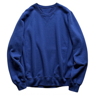 包税包邮日本etreneant纯棉裹毛复古水洗柔软长袖圆领宽松卫衣女