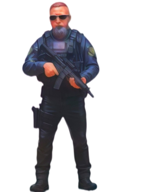 1/64微缩兵人美国警察人偶模型