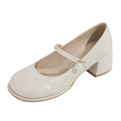 羊皮版~玛丽珍鞋春季新款网红高跟晚晚鞋温柔配裙子单鞋女仙女风