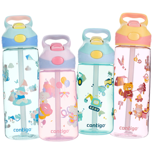 Contigo康迪克儿童水杯吸管杯子幼儿园宝宝上学专用防摔水壶夏季