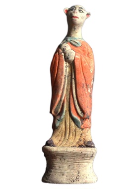 仿古陶俑十二生肖动物摆件画彩陶器古典家居装饰品老物件收藏礼品