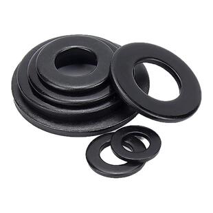 黑色304不锈钢平垫加大垫圈华司发黑垫片超薄加宽厚镀黑锌M2-M20