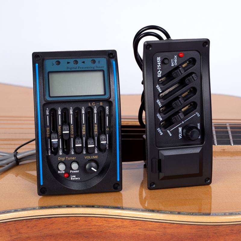 EQ-7545R古典民谣吉他拾音器电箱拾音器4拾音器段吉他EQ吉他均衡