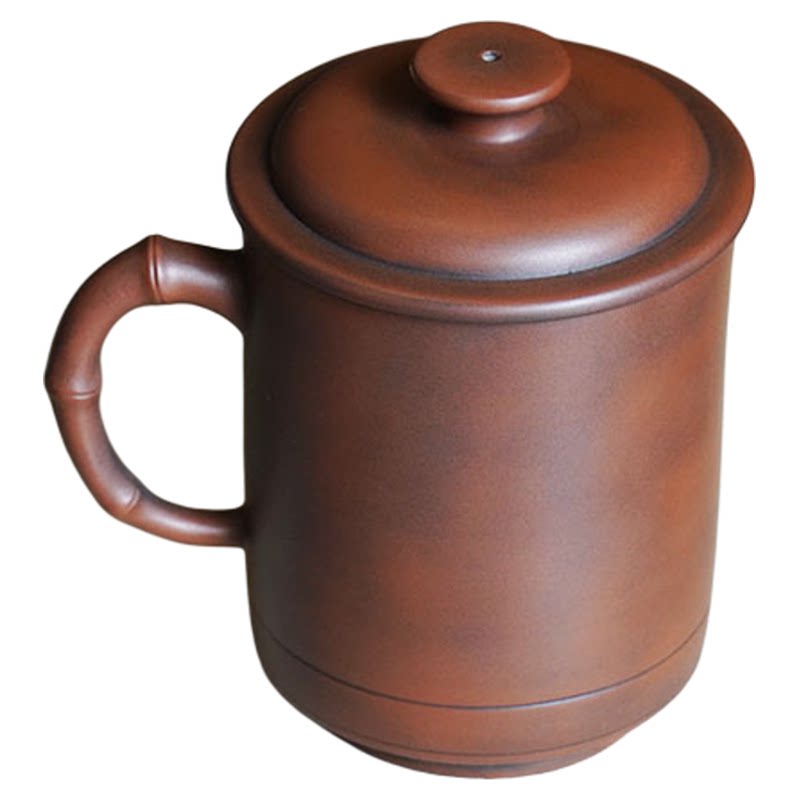 云南建水紫陶竹节杯茶杯盖杯