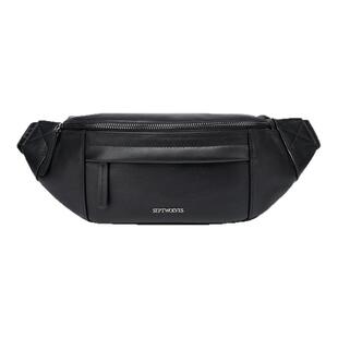 七匹狼户外真皮斜挎包男士2026新款大容量胸包商务通勤挎包小背包