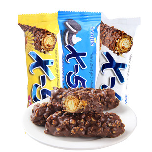 韩国进口三进x5巧克力棒24条花生坚果能量棒香蕉奶油伴礼盒零食品