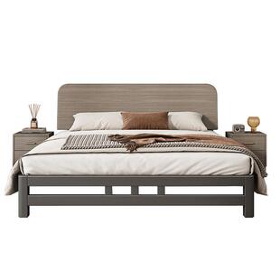 铁艺床现代简约1.8实木加厚铁床双人床出租房用1.5宿舍单人铁架床