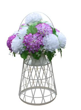 仿真菊花篮清明花白事灵堂装饰花