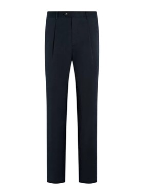 Suitsupply藏青色棉混纺休闲裤