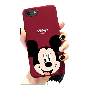 苹果iPhone/6/7/8/plus手机壳13软xs硅胶15/xR/14套11全包12pro米奇max红色春节新年兔年