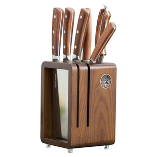 实木厨房刀架刀座置物架防尘高端菜刀架刀座收纳架通风防霉刀具