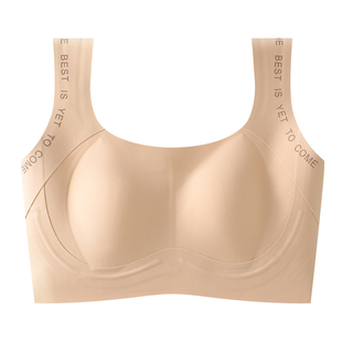 大码无痕兔耳杯内衣女大胸显小运动防震舒适承托收副乳防下垂文胸