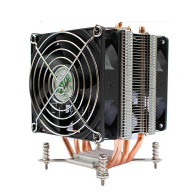AVC 4铜管CPU散热器1155AMD1200X58X79X99服务器2011静音风扇1700