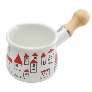 日本搪瓷奶锅家用宝宝辅食锅单柄不粘锅日式珐琅泡面锅小奶锅10cm