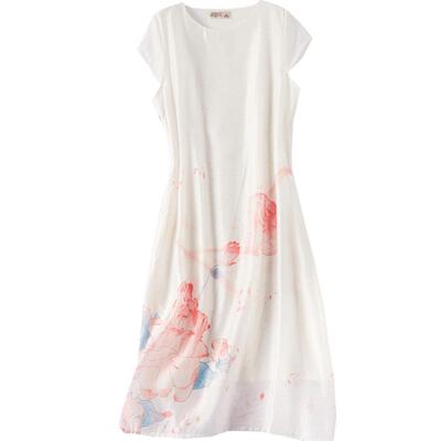 百依秀子休闲印花连衣裙