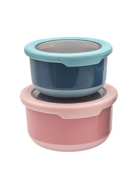 食品级保鲜碗带盖不锈钢饭碗餐盒