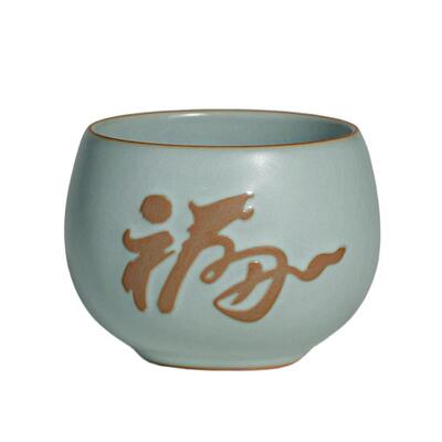 汝窑主人杯单杯品茗茶盏复古
