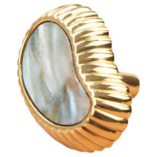 北欧法式复古中古风腰果花黄铜拉手高级感衣柜门抽屉橱柜贝壳把手