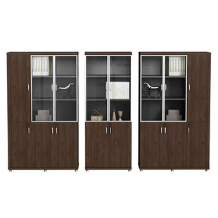 格诺瓦办公家具玻璃文件柜木质书柜新中式木质办公柜档案柜资料柜