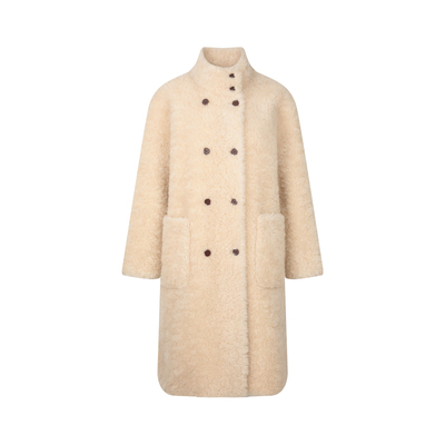 羊羔毛立领保暖长款皮草