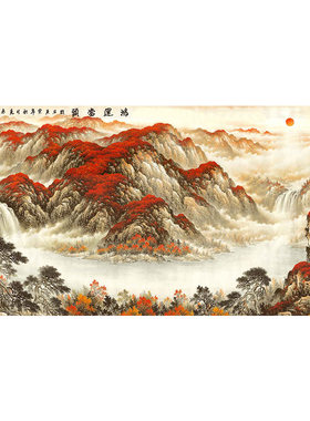 山水壁布壁纸客厅电视墙纸壁画