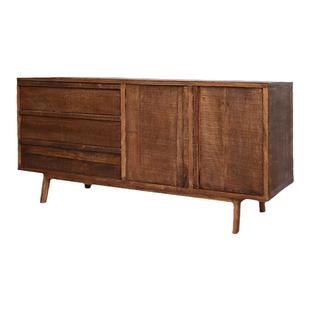 Ni+尼家侘寂风边柜日式复古实木斗柜中古餐边柜家用民宿玄关柜子