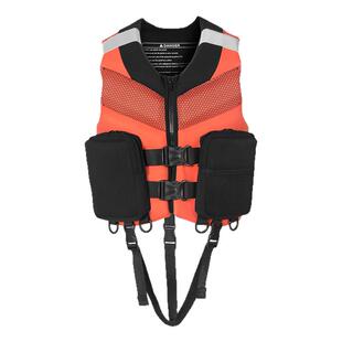 成人专业救生衣大浮力多口袋船用钓鱼游泳背心便携式有跨带反光条