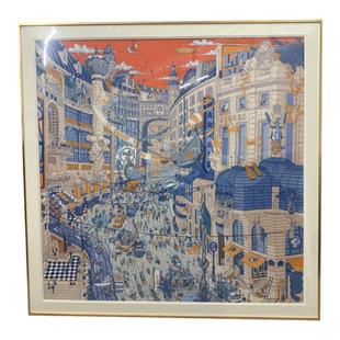 丝巾裱框实木diy磁吸装裱丝巾挂画轻奢画框定制相框90*90围巾裱画