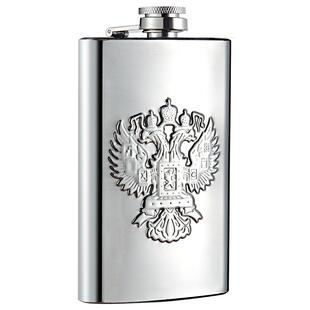 俄罗斯小酒壶304不锈钢随身便携式户外1一2半5斤装白酒扁酒瓶迷你