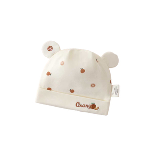 巧乐熊新生婴儿帽子0-3个月男女宝宝双层胎帽a类纯棉婴幼儿胎帽