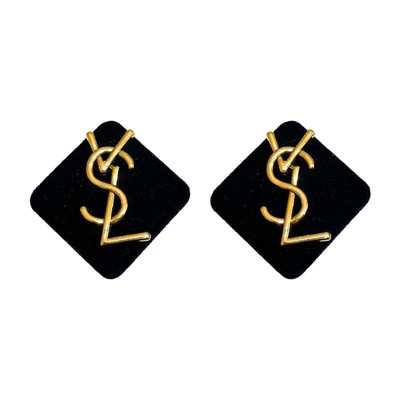 黑色大号耳钉轻奢气质夸张耳环