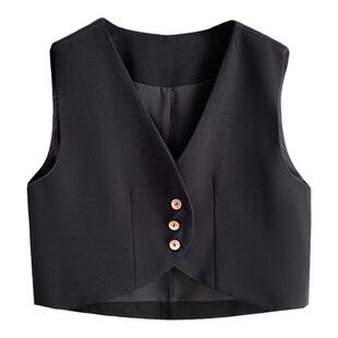 小香风马甲女款春秋新款小个子短款小背心西装小马夹外搭时尚外穿